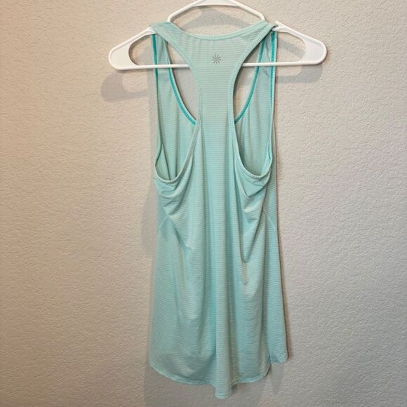 Athleta Light Blue Monochrome Stripe Racerback Athletic Tank Top - Size S - EUC - Picture 5 of 6